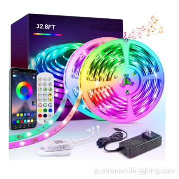 Μουσικός συγχρονισμός φωνητικού ελέγχου RGB LED Φώτα λωρίδας